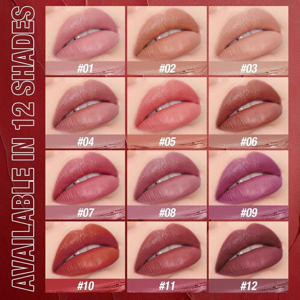 12Pcs Jolilab Velvet Matte High Pigmented Long-Lasting Waterproof Lipstick - Picture 3 of 5